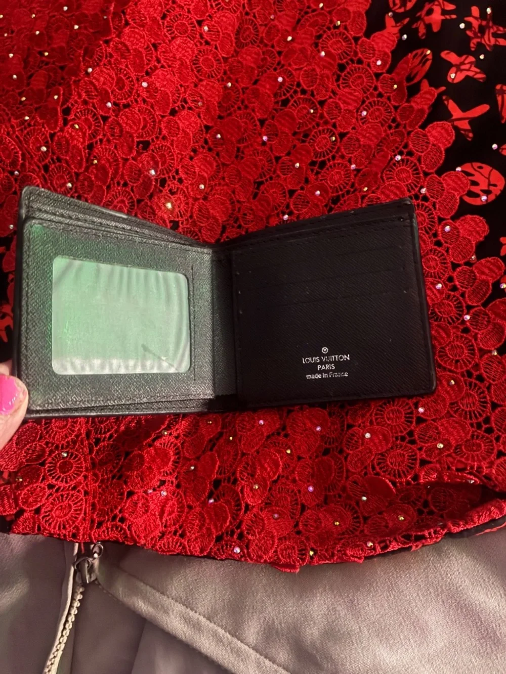 Louis Vuitton Damier Graphite Checkered Black Wallet